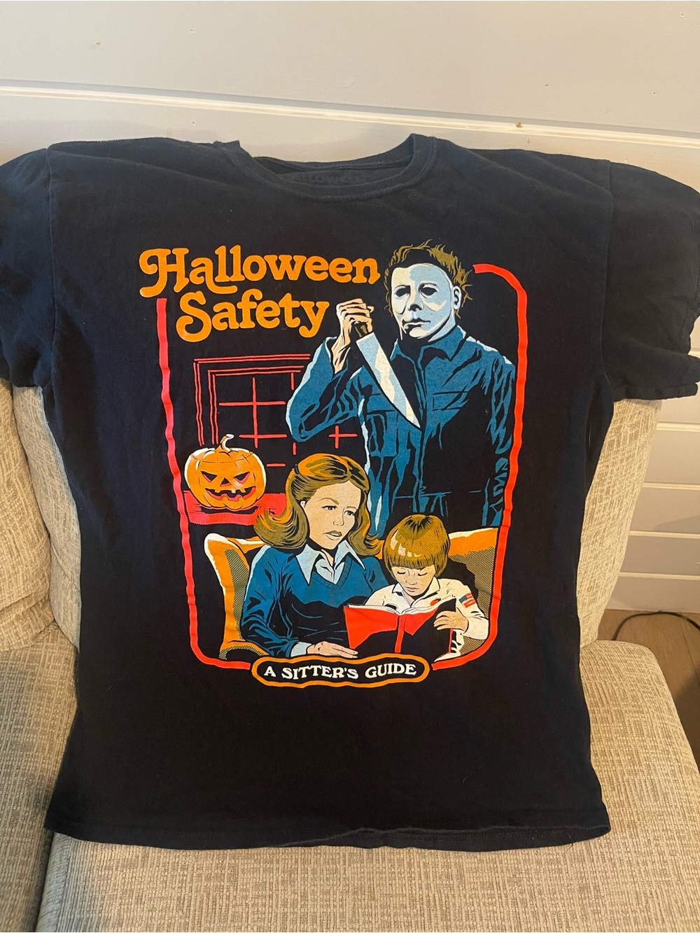 Halloween Michael Myers Graphic T-Shirt Medium Horror Movie Black Tee